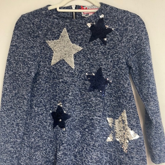 NWOT MELANGE GIRL longsleeve dress for girls with reversible sequins size 14 - Picture 2 of 5